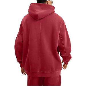 Sweat à capuche oversize en coton lourd, vintage, lavé, pour couples, streetwear - Product Image 3