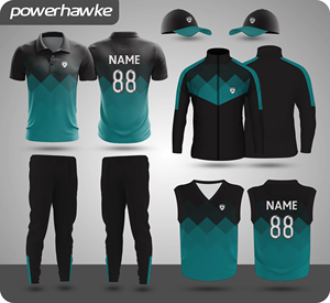 Prohawke Logo personnalisé nom de l'équipe taille Cricket col uniforme maillot et pantalon pantalon - Product Image 3