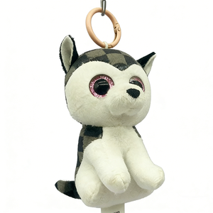 Llavero de peluche personalizado de perro Husky, bonito colgante de peluche de cachorro para bolso, mini llavero de animal de peluche de Husky, pequeño colgante de peluche de perro - Product Image 2