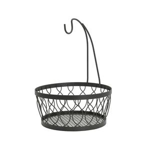 Panier décoratif en fer noir avec une élégance et une fonctionnalité charmantes de l'artisanat antique pour l'organisation de la maison - Product Image 2