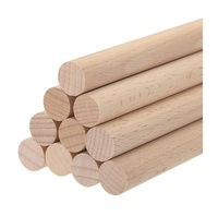 Tiges de bois de pin rondes naturelles sculptées en profondeur pour projets d'art et décoration murale DIY - 12 mm, 12 pouces - Approvisionnement direct usine
