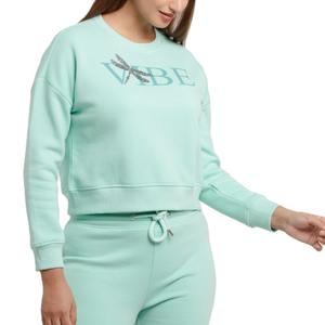 Sudadera de Invierno de Alta Calidad para Mujer, 100% Algodón, Diseño Casual Personalizado, Cuello Redondo Forrado, Logotipo Frontal, Tejido de Felpa - Product Image 3