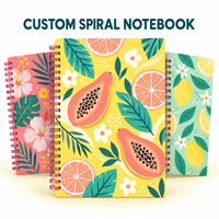 Carnet à spirale A5 personnalisé LABON avec couverture imprimée en couleur, reliure double spirale, pages vierges, papeterie OEM pour cadeaux de bureau