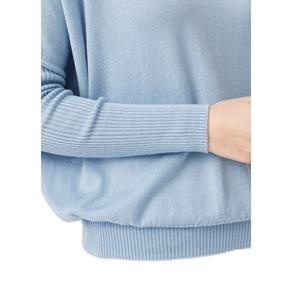 Suéteres de punto de playa informales sueltos de manga larga con cuello redondo y logotipo personalizado para mujer - Product Image 3