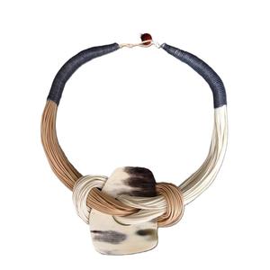 Collier cordon de cire multicolore Meilleur cadeau de fête pour les filles Collier ras du cou Broderie de créateur pour les bijoux de fête des femmes - Product Image 5