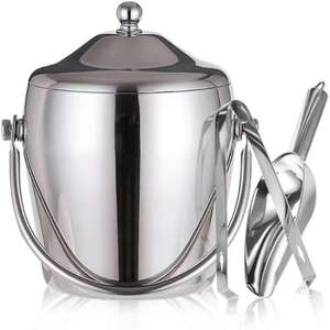 Extra-large Stainless Steel Ice <b>Bucket</b> With Rust-resistant & Leakproof Design and Insulation to Keep <b>Drinks</b> and Ice Cold - Product Image 4