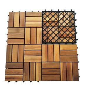 Azulejos de cubierta de madera ACacia modernos, baldosas de suelo de madera impermeables de 300*300mm para exterior e interior, terraza para el hogar, decoración de patio trasero - Product Image 2