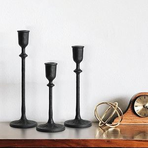 Chandelier de haute qualité support noir pour les mariages et les fêtes de noël pièce maîtresse décoration vente chaude bougeoir - Product Image 2