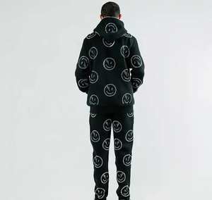 High Quality Fully Customized Men Hooded Casual <b>Rhinestone</b> Tracksuit Breathable Comfortable Anti-Wrinkle Latest Design - Product Image 4