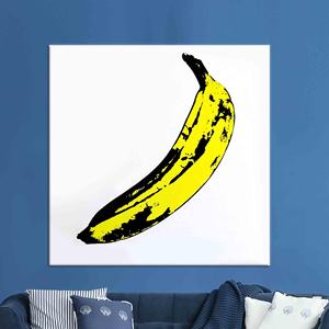 Art abstrait sur toile de banane : style graffiti, cadre noir, design imprimé, toile encollée - Product Image 1