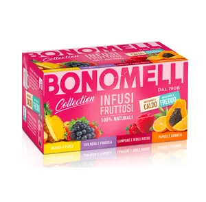 최고 품질 이탈리아어 인증 Bonomelli 믹스 과일 차 12 향 차 상자 뜨거운 물 냉수 사용