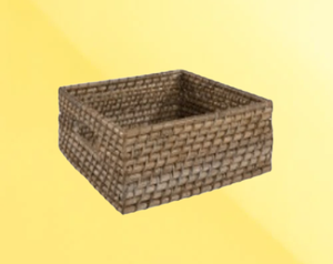 Boîte à serviettes carrée de haute qualité fabriquée à la main gris naturel élégant durable résistant à l'eau pour les meubles de cuisine - Product Image 1