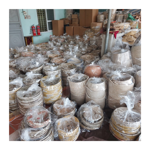 จานธรรมชาติจากหญ้าทะเลแบบทอสำหรับตกแต่งภายในและการจัดเลี้ยง - Product Image 6