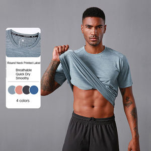 ผู้ชายเสื้อยืดแขนสั้น Quick-Dry Men เสื้อธรรมดาคุณภาพดีสีเขียวป่าซื้อ Crop Street สวมเสื้อ T - Product Image 2