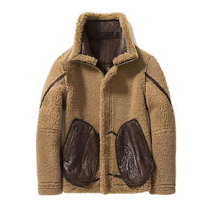 Vestes en cuir formelles élégantes de haute qualité avec col montant et logo avant écologique et imperméable - Product Image 3