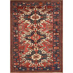 Tapis en laine noués à la main Kiaan, rose et violet, Paem-1327, motif géométrique abstrait, style Tabriz, rectangulaire, pour la maison, le salon, le couloir - Product Image 1