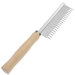 Manche en bois professionnel chat chien poils d'animaux toilettage brosse peigne outil avec aiguille longue et courte à vendre - Product Image 1