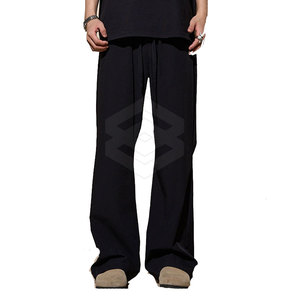 Custom Made <b>High</b> Quality Men Flare <b>Trouser</b> <b>Elastic</b> <b>Waist</b> Casual Breathable Cotton New Arrival Made in Pakistan - Product Image 2