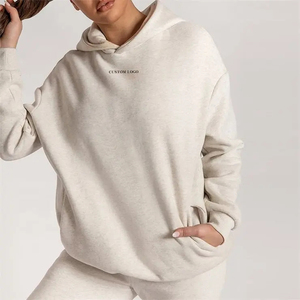 Sweat à capuche épais vierge 100% coton sweat à capuche surdimensionné sweats à capuche unisexes vente en gros - Product Image 2