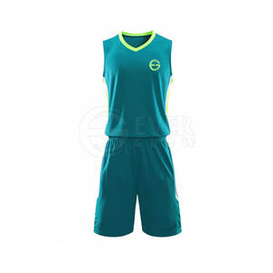 Uniforme de basket-ball unisexe de haute qualité, 100% coton, séchage rapide, respirant, logo personnalisé sur le dos, le cou et le devant - Product Image 1