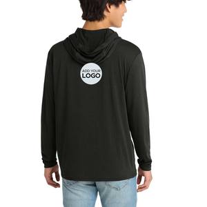 Men's Athletic Hooded Shirts Fit Long <b>Sleeve</b> for Gym Fishing & Sun Protection Lightweight Hoodie Custom - Product Image 2