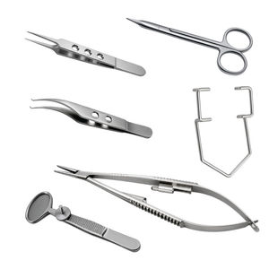 Ensemble d'instruments ophtalmiques, kit d'instruments de microchirurgie oculaire, acier inoxydable de qualité médicale, fabrication OEM - Product Image 1