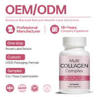 Capsules de collagène OEM, complément multi-collagène pour adultes, soutien des cheveux, de la peau et des ongles, formule de collagène personnalisée OEM, fabricant