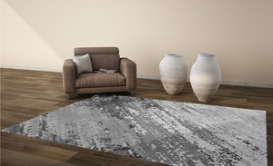 Juego de alfombras con patrón abstracto anudado a mano de lana de pelo de corte alto para sala de estar - Product Image 4