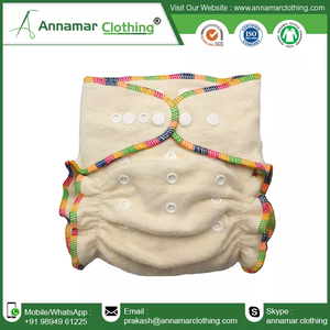 Couche-culotte unisexe en coton biologique pour bébé, ajustable, extra doux, de fabricant indien, à bon prix - Product Image 2