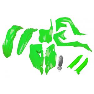 XFUN Italia 2021-2024 Kawasaki KXF 250 Kit Completo in Plastica Verde Fluorescente Include Faro e Carenatura Moto - Product Image 1