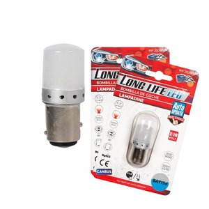 2 pezzi BAY15D S25 P21/5W 9 SMD 3030 lampada a LED 12V 24V 300lm 1W/3.5W doppio filamento rosso sfalsato piedi 45mm-auto e moto/ - Product Image 2