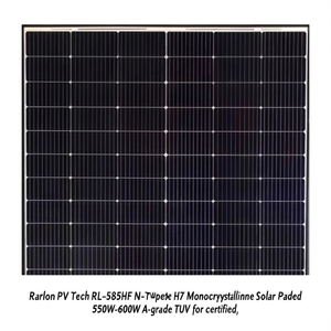 แผงโซลาร์เซลล์โมโนคริสตัลไลน์ Rarlon PV Tech RL-585HF ชนิด N-Type HJT กำลังไฟ 550W-600W เกรด A ได้รับการรับรองมาตรฐาน TUV - Product Image 2
