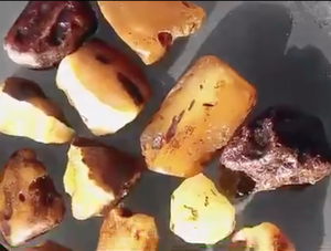 Pierres d'ambre brute jaunes naturelles - Qualité supérieure, différentes tailles pour la fabrication de bijoux - Product Image 2