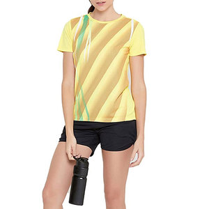 Camiseta sólida de manga corta informal para mujer a la moda, camiseta personalizada a precio de fábrica para mujer - Product Image 5