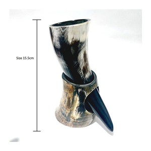 Top Deal sur la tasse de corne à boire naturelle fabriquée à la main tasse de bière de marque privée polie corne à boire décorative - Product Image 1
