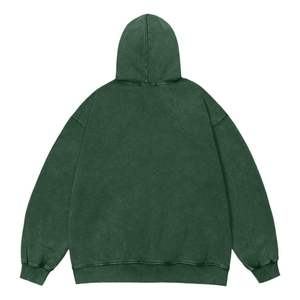 Sudadera con capucha extragrande lavada Vintage precio barato al por mayor 400 GSM ropa de calle de peso pesado sudadera holgada con hombros caídos para hombres - Product Image 2