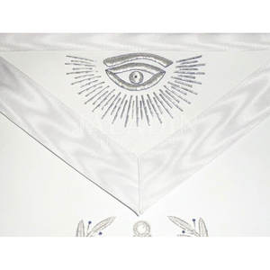 Custom Color Past Masonic Aprons <b>Silver</b> Handmade Embroidery Customized Heavy Duty Masonic Regalia Aprons for Sale - Product Image 2