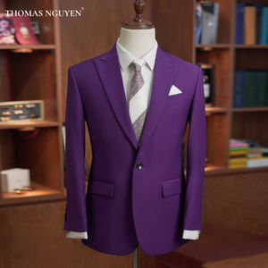 [Nature Colors Collection] Tendance du moment : Costume deux pièces sur mesure pour homme - Veste et pantalon violet rêveur - Fabriqué au Vietnam - Product Image 1