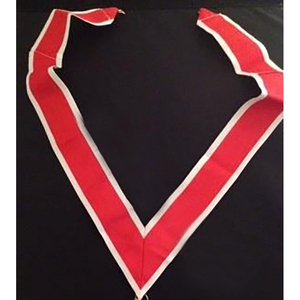 Collaret rouge avec bord blanc Colliers maçonniques personnalisés de haute qualité de 15 pouces Meilleure vente Colliers maçonniques personnalisés de vente chaude - Product Image 2