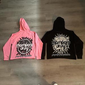 Sudadera con capucha Vintage para hombre con estampado Digital de calidad superior French Terry 100% algodón Sin borde crudo Hem Sudadera con capucha Unisex - Product Image 6