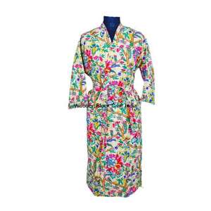 Nouvelle arrivée Veste matelassée pour femmes Impression numérique peinte à la main Kantha 100% coton biologique Écologique - Product Image 2