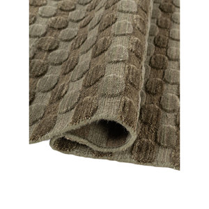 Tapis en laine tissé à la main Contour Green HWL-474, motif géométrique abstrait rectangulaire, viscose, tapis de salon pour usage domestique - Product Image 2