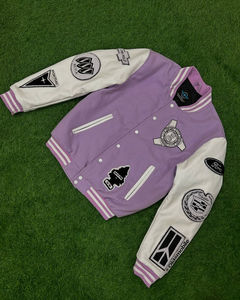 เสื้อแจ็คเก็ตสำหรับเล่นกีฬาฤดูหนาวแบบยูนิเซ็กซ์ ขายดีสำหรับผู้ชาย สไตล์เบสบอลวิทยาลัย สตรีทแฟชั่น สีพื้น เรียบง่าย น้ำหนักเบา ทรงหลวม - Product Image 1