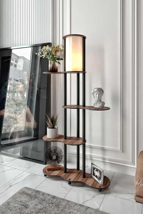 MHK Collection Special Design Shelf Decorative Floor Lamp - Easy Assembly