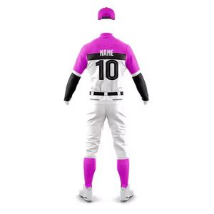 Conjunto de uniforme de poliéster 100% transpirable personalizado para hombres adultos equipo de entrenamiento Softball béisbol Jersey pantalones con capucha pantalones cortos de malla - Product Image 5