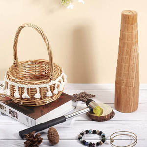 Fournitures de fabrication de bijoux Bracelet étagé mandrin rond compresser bois étape meilleure qualité matériau en bois mandrin - Product Image 6