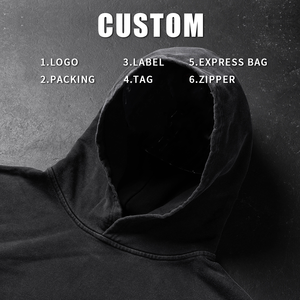 <b>Men's</b> 100% Custom Logo Blank Drop Shoulder Hoodies Oversize Pullover Heavyweight <b>Hoodie</b> for <b>Men</b> French Terry Hooded Sweatshirts - Product Image 5