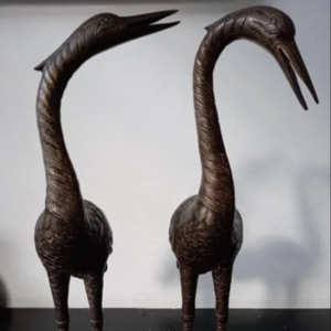 รูปปั้นนกกระเรียนตกแต่งสวนรูปปั้นตกแต่งด้วยมือบ้านไร่สนามหญ้ารูปปั้นนกขนาดใหญ่อุปกรณ์ตกแต่งกลางแจ้ง - Product Image 4