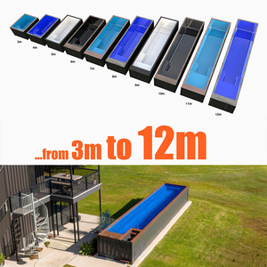 Grand conteneur d'expédition préfabriqué extérieur de 18 pieds 40 pieds Accessoires pour outils de piscine au sol en fibre de verre acrylique FRP personnalisés - Product Image 2