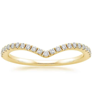 แหวนแต่งงานทรงโค้งประดับเพชรเม็ดเล็กแบบไมโครเพฟ ผ่านการทดสอบเพชร แหวนเพชรแล็บโกรว์แบบครึ่งวง ทองคำขาว สำหรับวันครบรอบหรือเป็นแหวนแทนคำมั่นสัญญา - Product Image 5